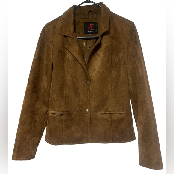 Emperor Armani Men’s Brown Faux Suede 2 Button Blazer/Jacket size M Pockets - Picture 14 of 14